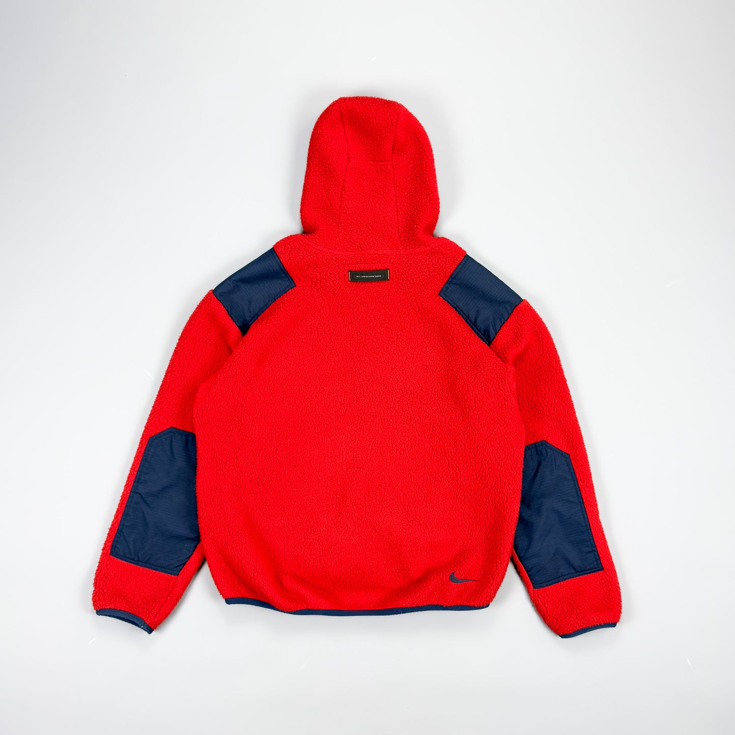 Nike ACG 1998 Sherpa Fleece Balaclava Hoodie Red & Navy - Size: Medium/Large