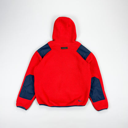 Nike ACG 1998 Sherpa Fleece Balaclava Hoodie Red & Navy - Size: Medium/Large