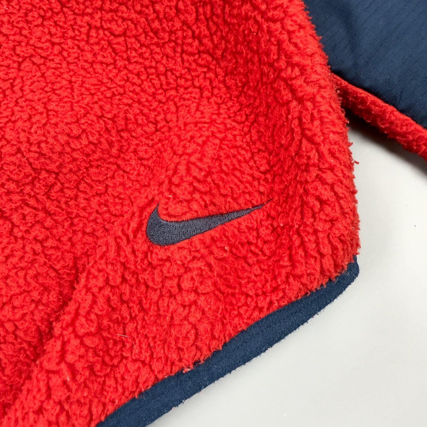 Nike ACG 1998 Sherpa Fleece Balaclava Hoodie Red & Navy - Size: Medium/Large