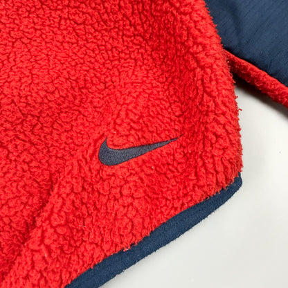 Nike ACG 1998 Sherpa Fleece Balaclava Hoodie Red & Navy - Size: Medium/Large