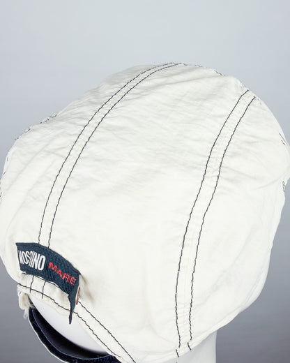 90's Moschino Mare 5 Panel Cap - White/Navy