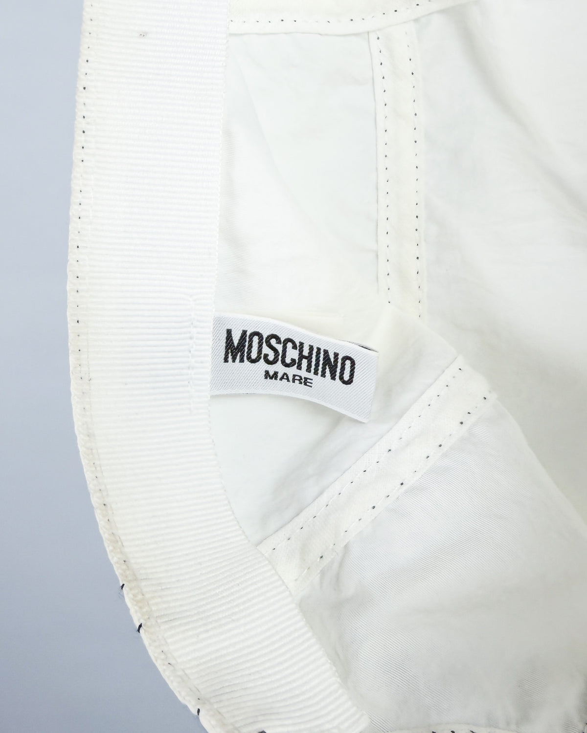 90's Moschino Mare 5 Panel Cap - White/Navy