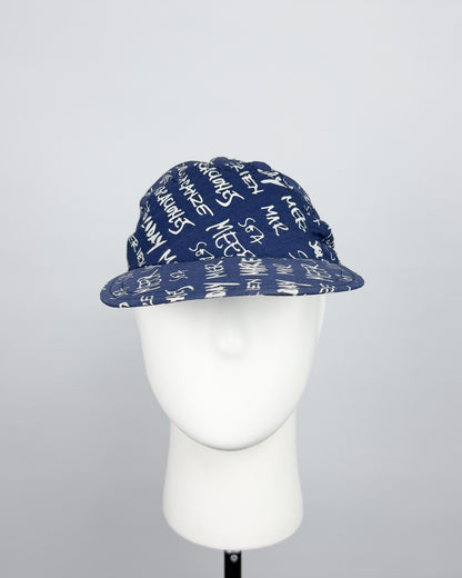 90's Moschino Mare 'Graffiti' 5 Panel Cap - Navy/White/Red