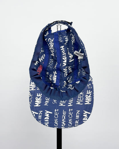 90's Moschino Mare 'Graffiti' 5 Panel Cap - Navy/White/Red
