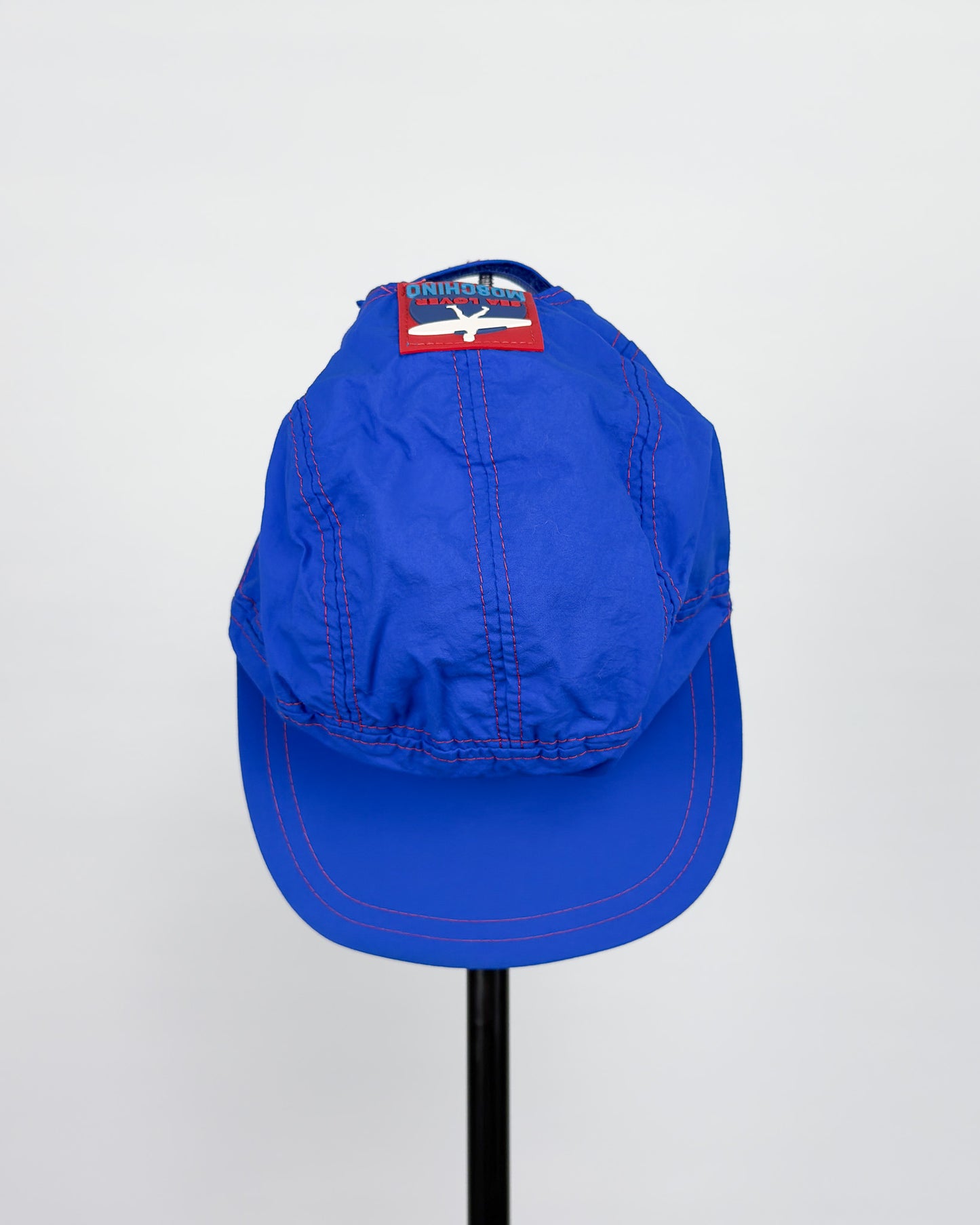 90's Moschino Mare 'Sea Lover' 5 Panel Cap - Royal Blue/Red