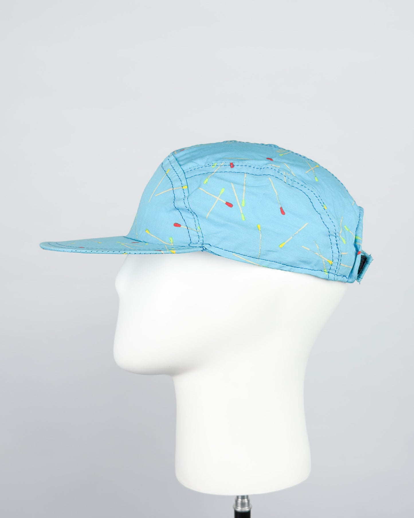90's Moschino Mare 'Matchsticks' 5 Panel Cap - Light Blue