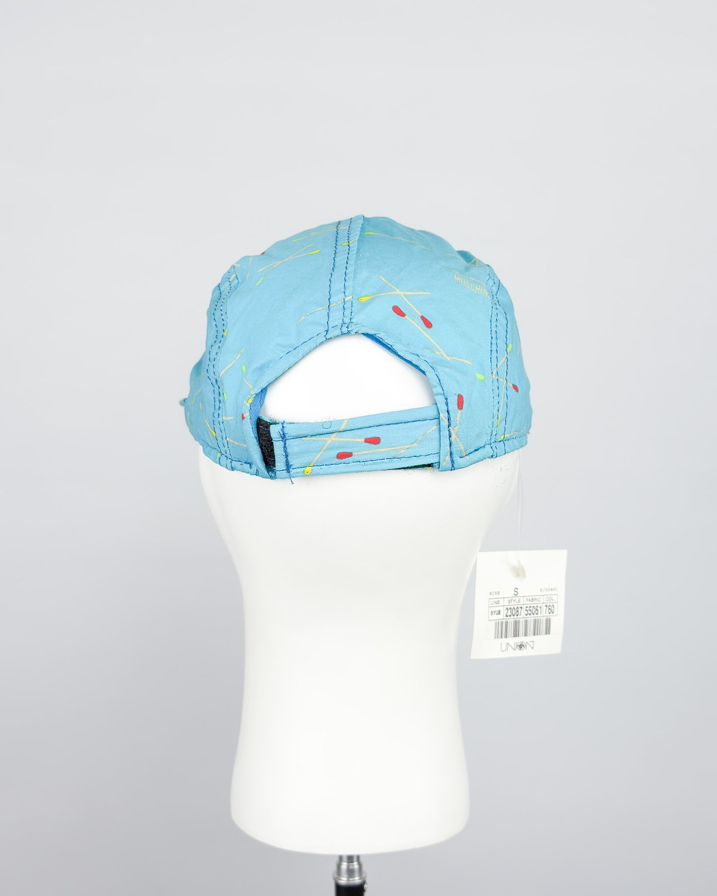 90's Moschino Mare 'Matchsticks' 5 Panel Cap - Light Blue