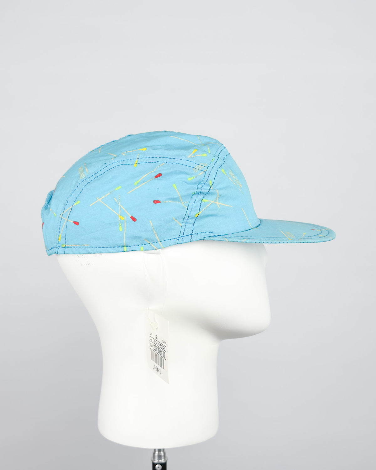 90's Moschino Mare 'Matchsticks' 5 Panel Cap - Light Blue