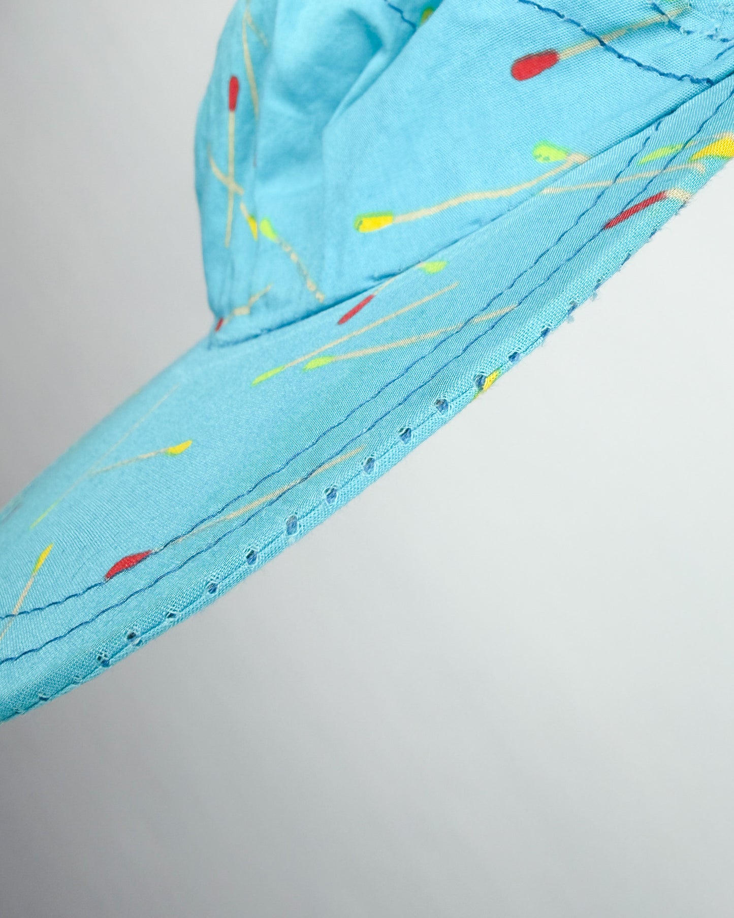 90's Moschino Mare 'Matchsticks' 5 Panel Cap - Light Blue