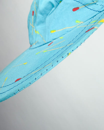 90's Moschino Mare 'Matchsticks' 5 Panel Cap - Light Blue