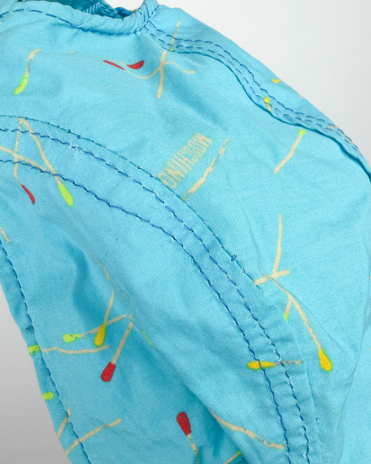 90's Moschino Mare 'Matchsticks' 5 Panel Cap - Light Blue
