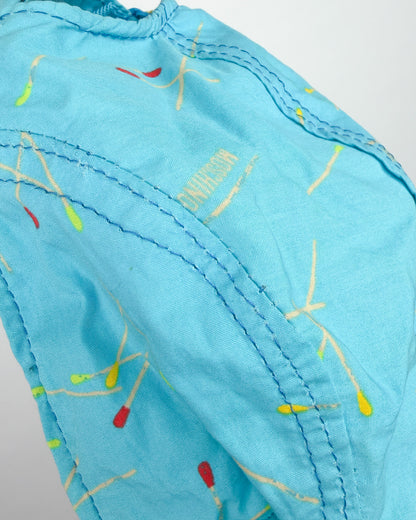 90's Moschino Mare 'Matchsticks' 5 Panel Cap - Light Blue
