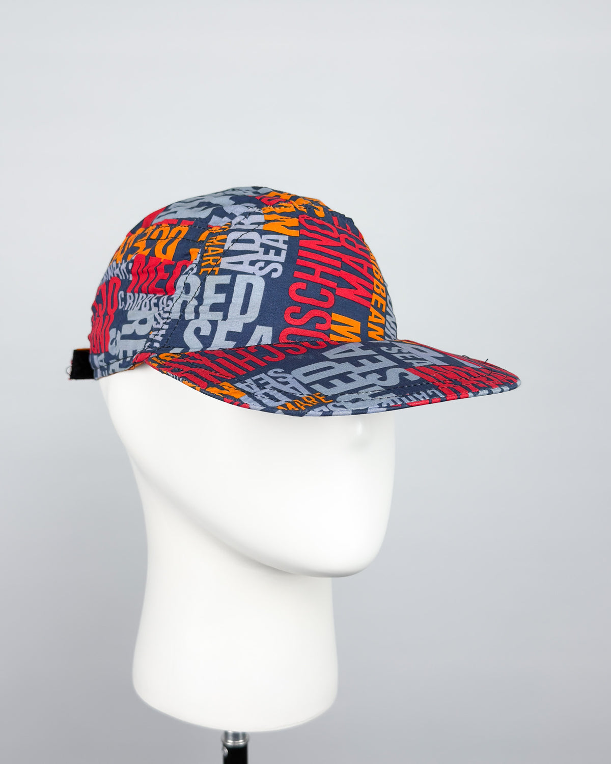 90's Moschino Mare 'Oceans' 5 Panel Cap - Navy/Orange/Red/Blue