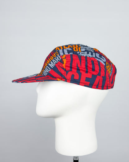 90's Moschino Mare 'Oceans' 5 Panel Cap - Navy/Orange/Red/Blue