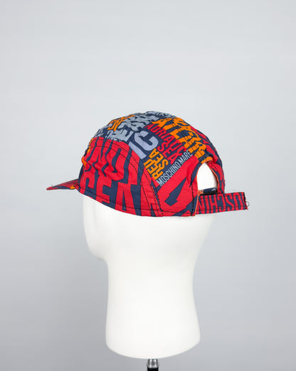 90's Moschino Mare 'Oceans' 5 Panel Cap - Navy/Orange/Red/Blue
