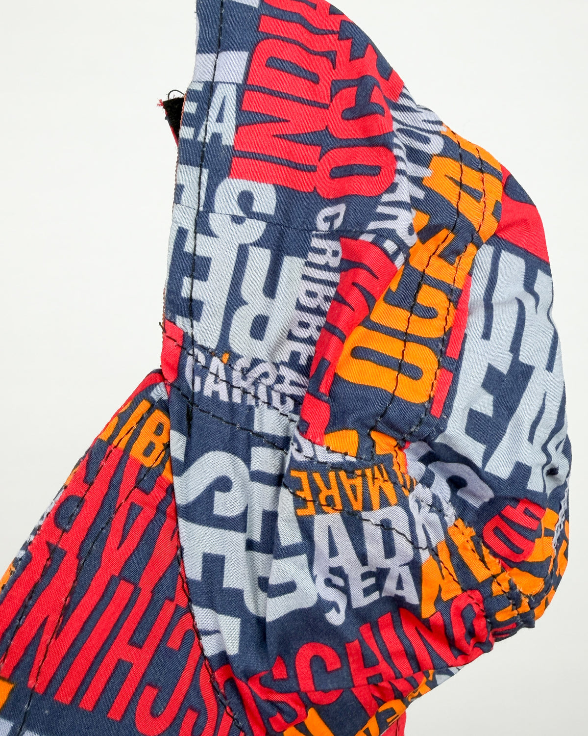 90's Moschino Mare 'Oceans' 5 Panel Cap - Navy/Orange/Red/Blue