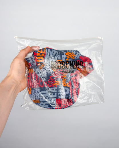 90's Moschino Mare 'Oceans' 5 Panel Cap - Navy/Orange/Red/Blue