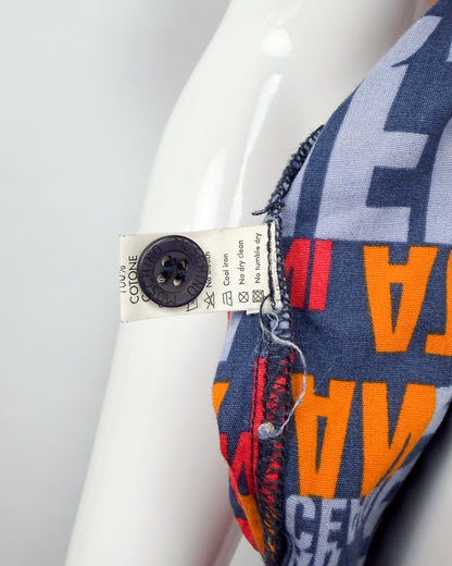 90's Moschino Mare 'Oceans' Short Sleeve Shirt - Size: Large