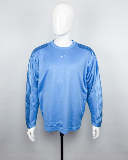 Nike Early 2000's Mesh Satin Sweatshirt - Size: Large