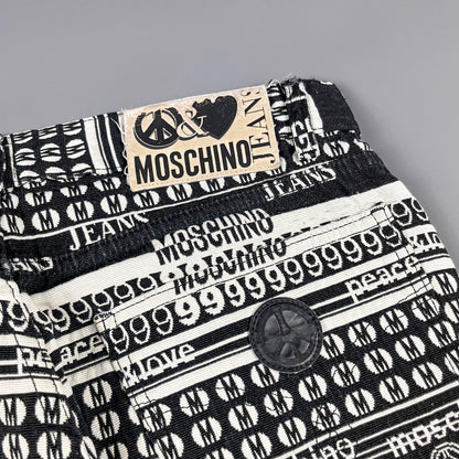 Moschino 'Peace and Love' Woven Jeans - Size 34"