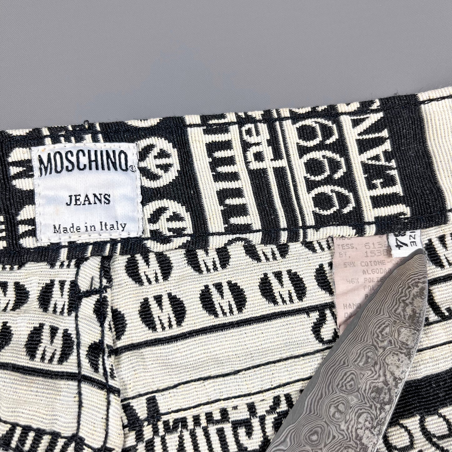 Moschino 'Peace and Love' Woven Jeans - Size 34"