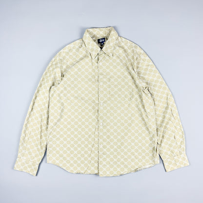 Stüssy 'Stucci' Monogram Beige Shirt - Size: Medium