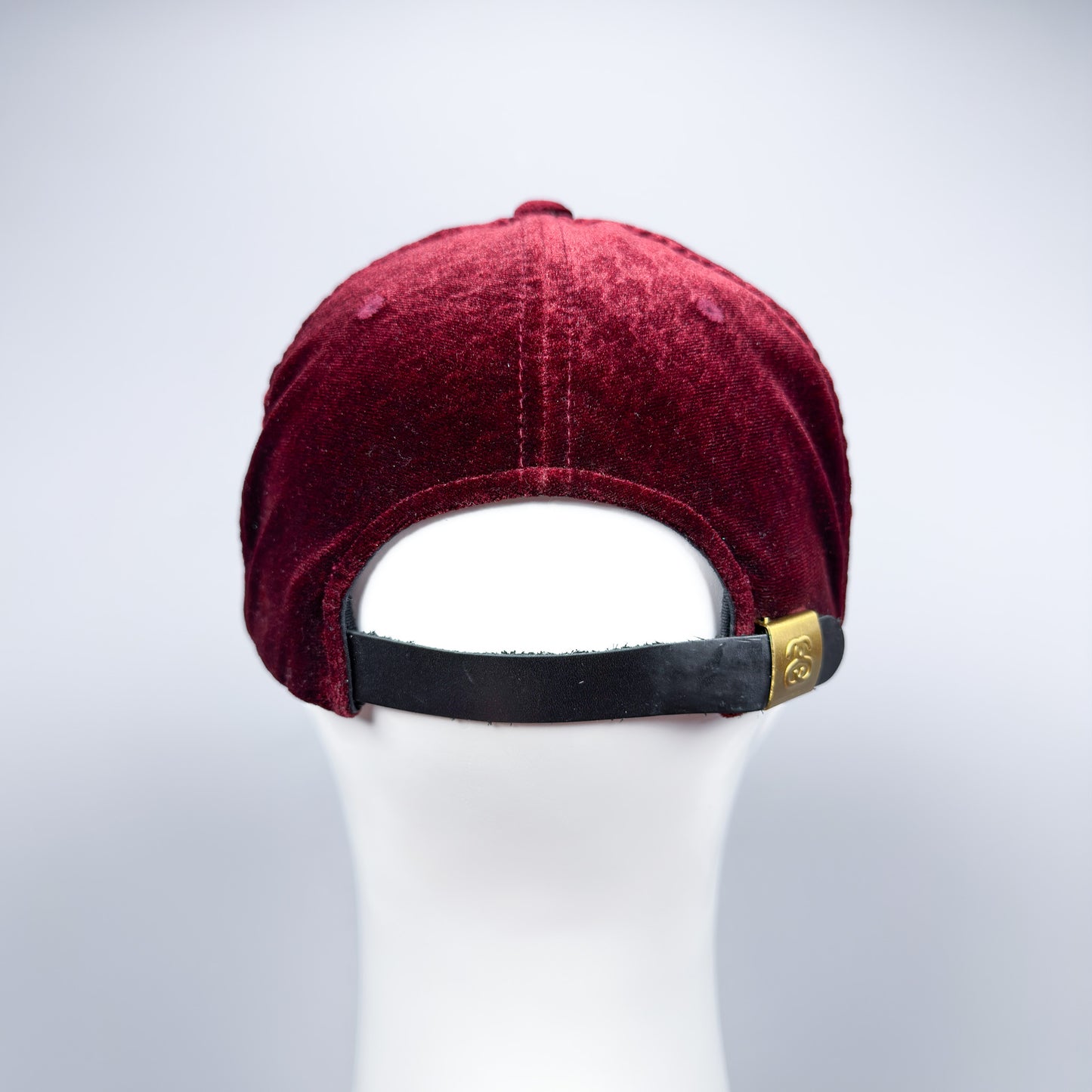 Stüssy Houndstooth Velvet/Velour SS Link Cap Burgundy