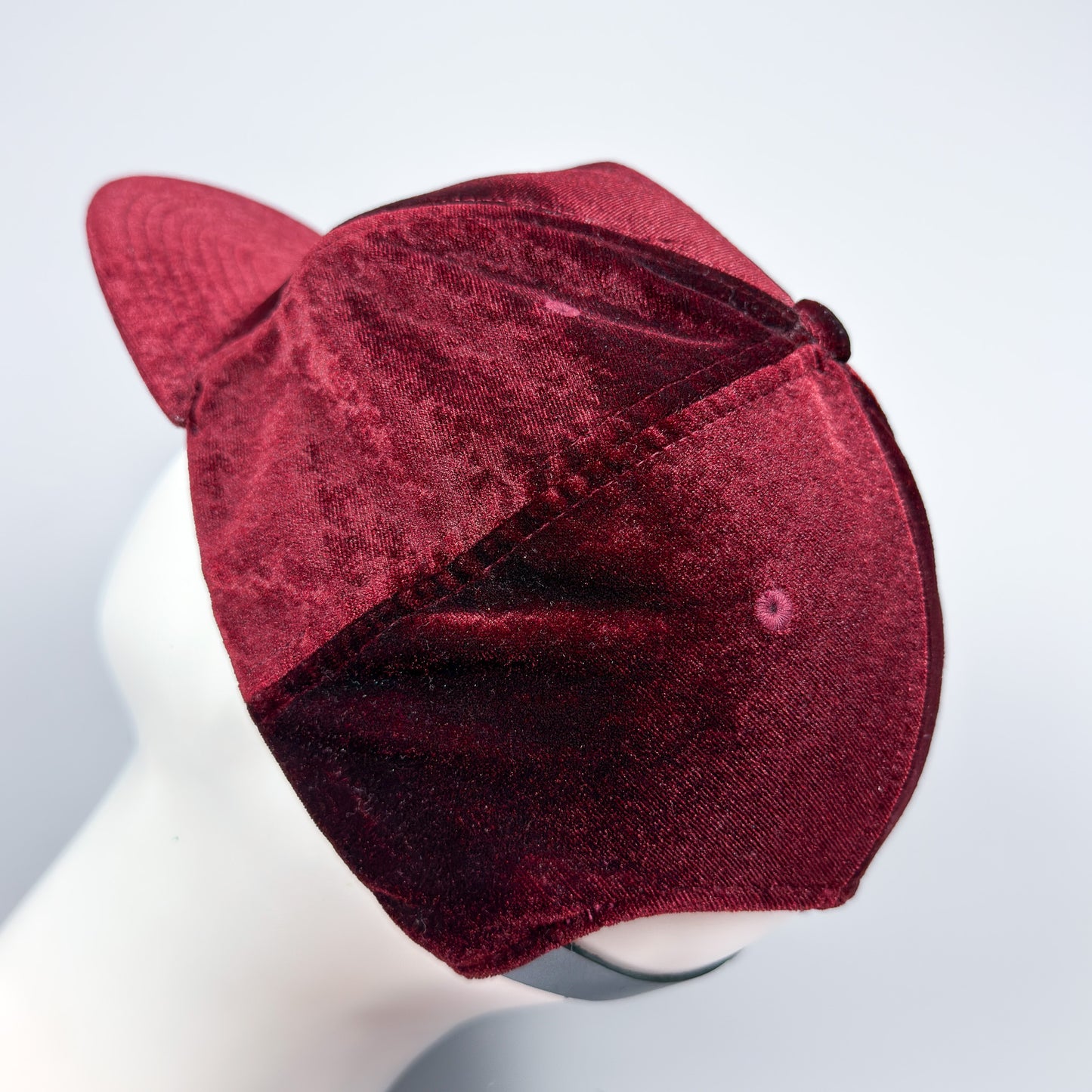 Stüssy Houndstooth Velvet/Velour SS Link Cap Burgundy
