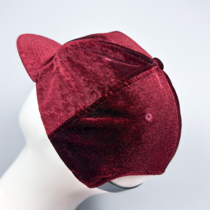 Stüssy Houndstooth Velvet/Velour SS Link Cap Burgundy