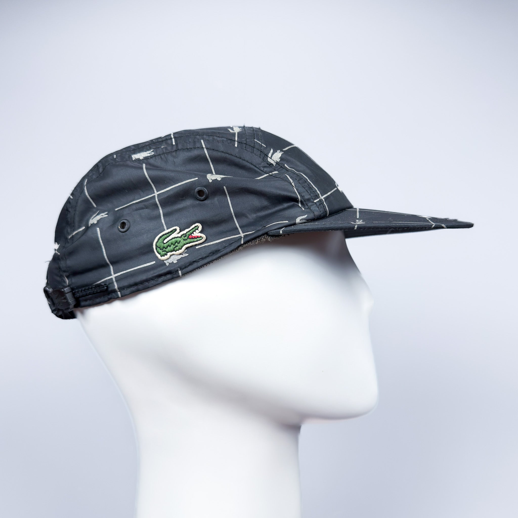supreme lacoste 帽子 Lacoste x Supreme Reflective Grid Cap Black – Oldskool Gear