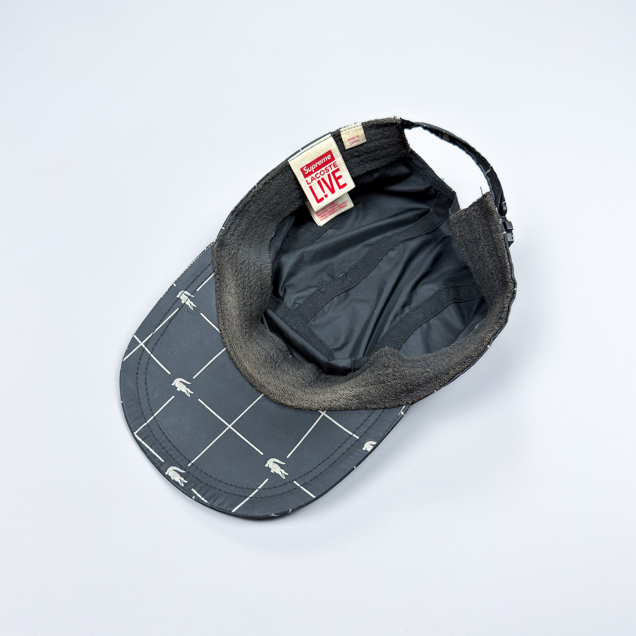 Lacoste x Supreme Reflective Grid Cap Black – Oldskool Gear