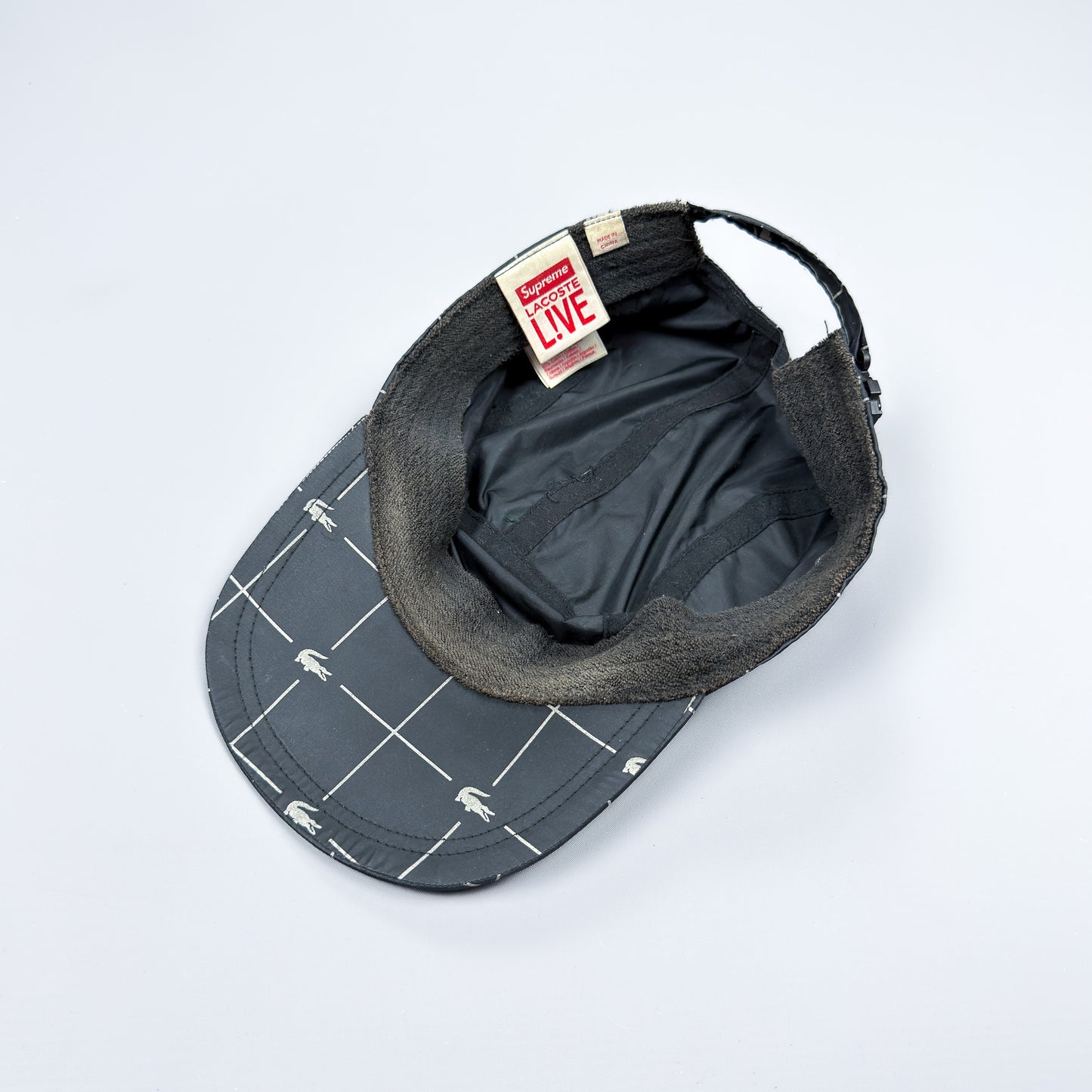 Lacoste x Supreme Reflective Grid Cap Black