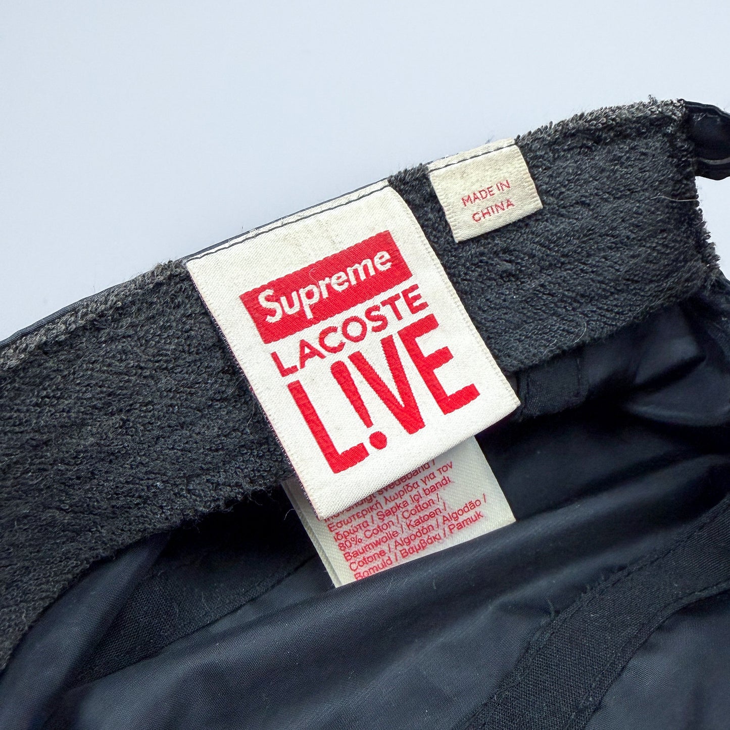 Lacoste x Supreme Reflective Grid Cap Black