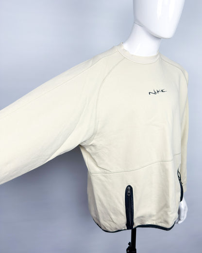 FW2000 Nike Graffiti Technical Sweatshirt - Cream/Black - Size: Medium