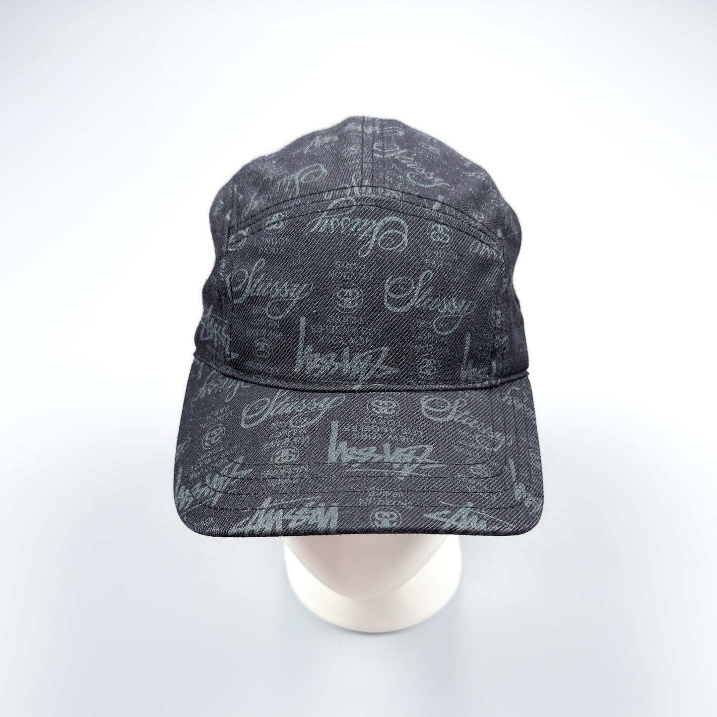 Stüssy World Tour Repeat Pattern Cap Black