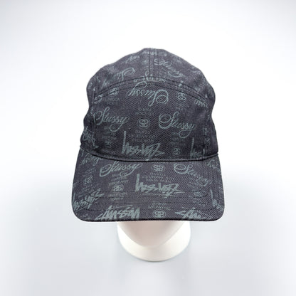 Stüssy World Tour Repeat Pattern Cap Black