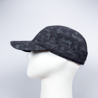 Stüssy World Tour Repeat Pattern Cap Black