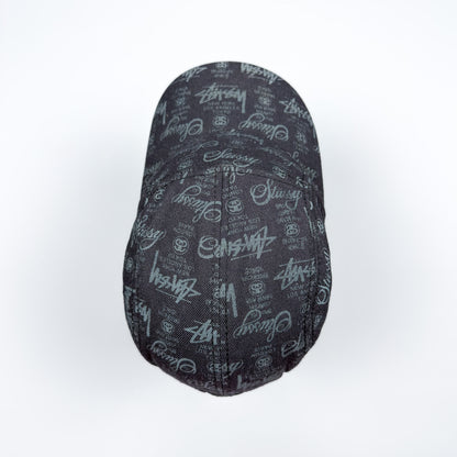 Stüssy World Tour Repeat Pattern Cap Black