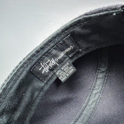 Stüssy World Tour Repeat Pattern Cap Black