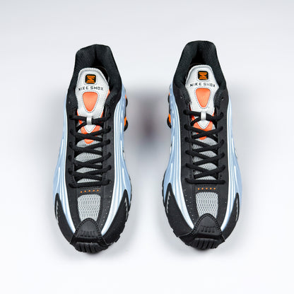 Nike Shox R4 'Blue Tint, Total Orange' - Size: UK9/US11.5