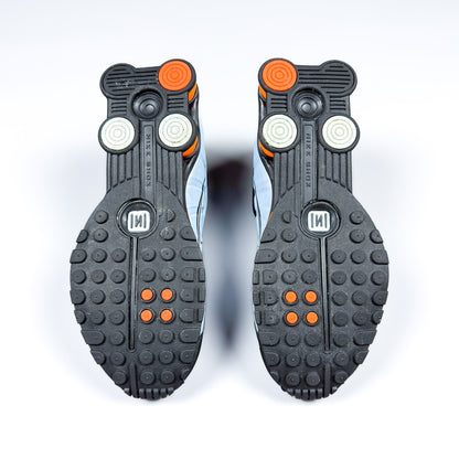 Nike Shox R4 'Blue Tint, Total Orange' - Size: UK9/US11.5