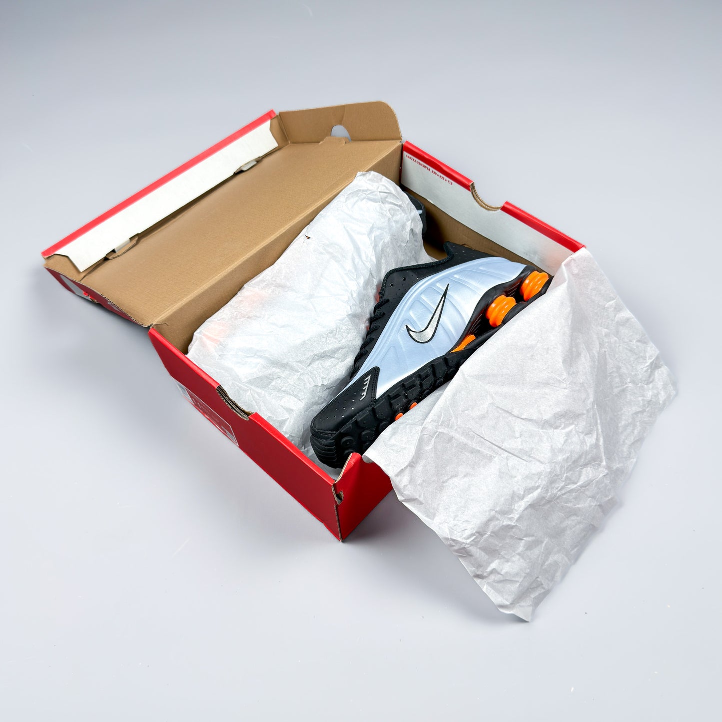 Nike Shox R4 'Blue Tint, Total Orange' - Size: UK9/US11.5