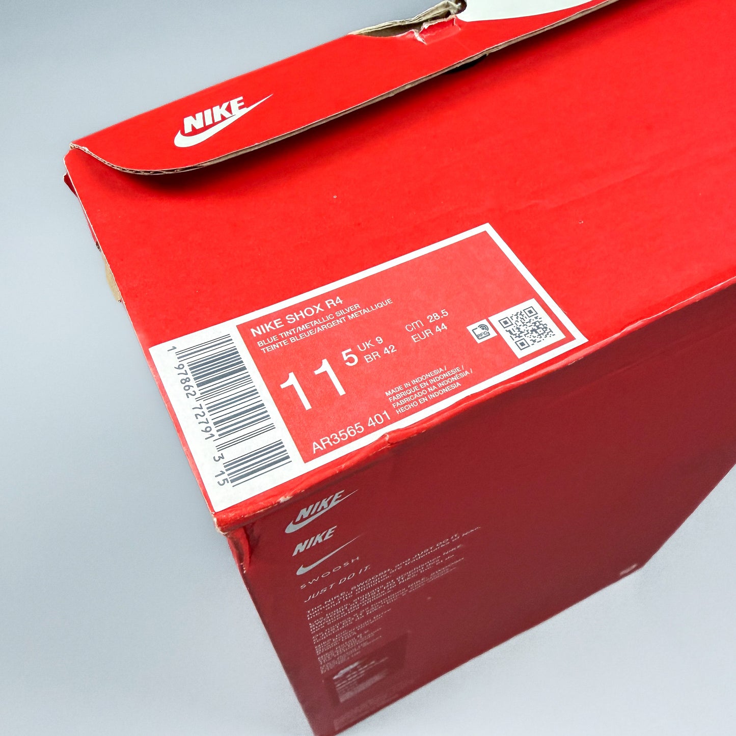 Nike Shox R4 'Blue Tint, Total Orange' - Size: UK9/US11.5