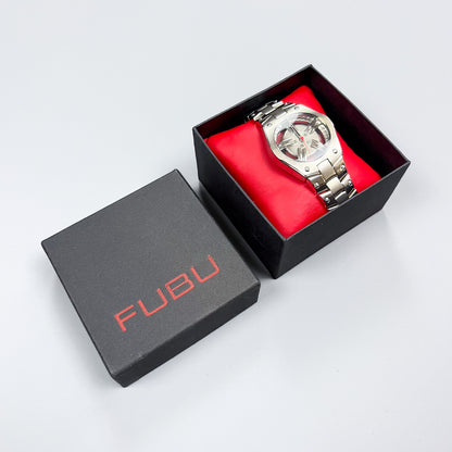 FUBU Alloy Wheel Skeleton Watch