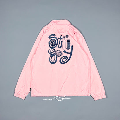 Stüssy Pink Coach Jacket - Size: Large