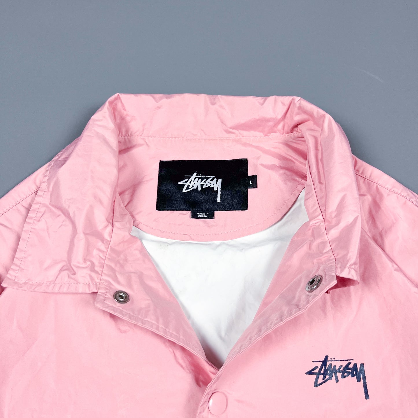 Stüssy Pink Coach Jacket - Size: Large