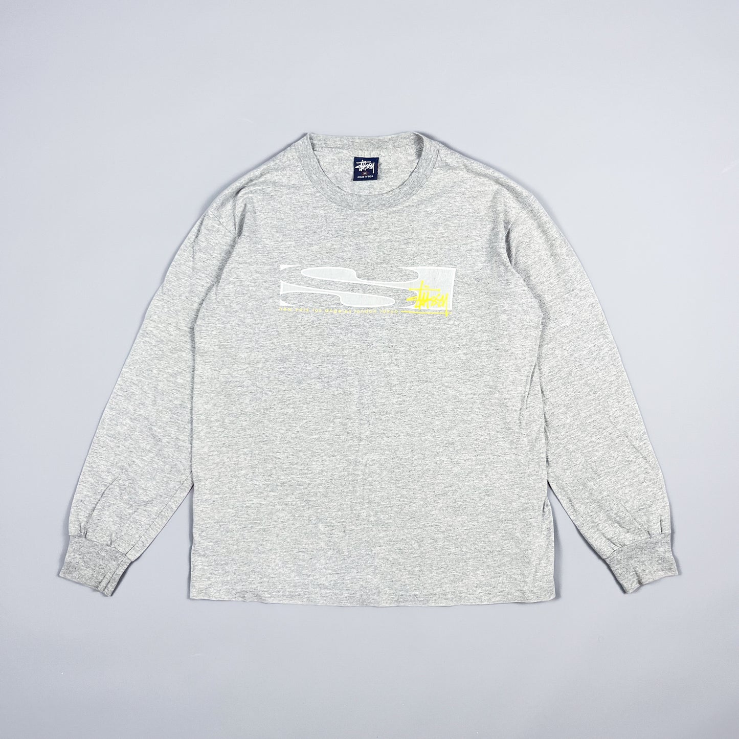 Stüssy Long Sleeve Print T-shirt - Size: Small / Medium