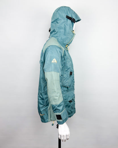 FW1998 Nike ACG Petrol Green Heavyweight Duffle Snowboard/Skii Jacket - Fits Medium
