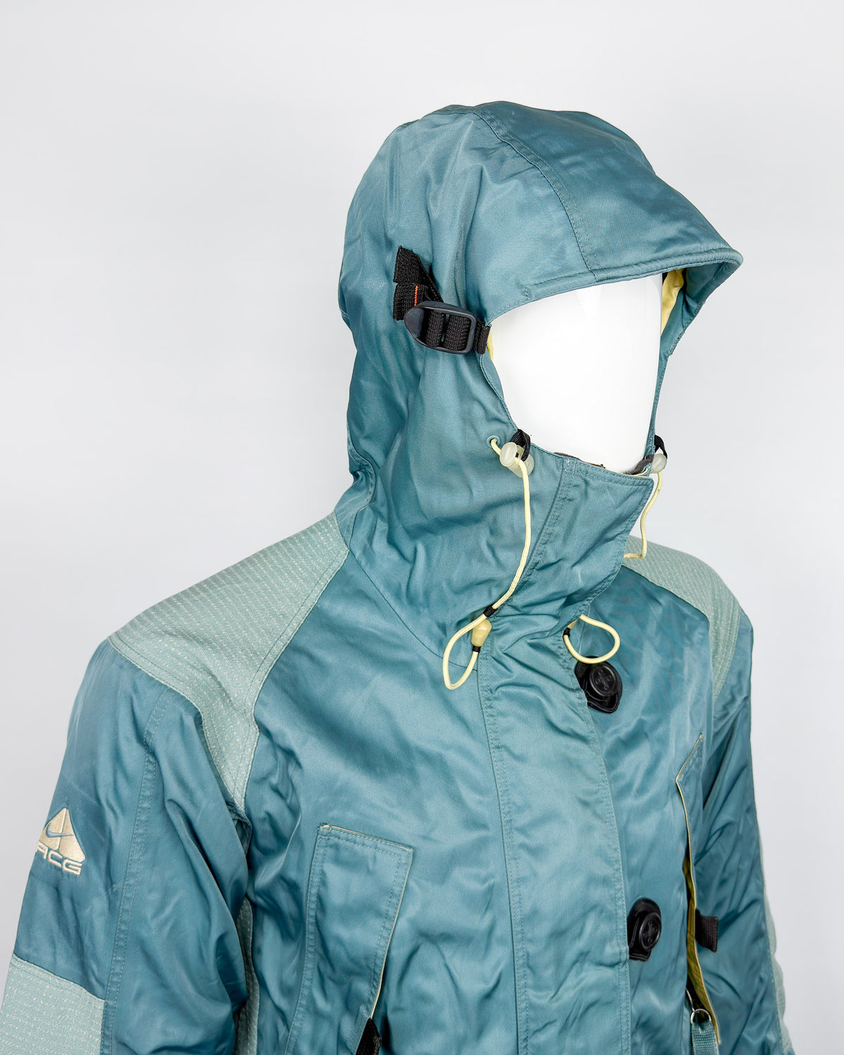 FW1998 Nike ACG Petrol Green Heavyweight Duffle Snowboard/Skii Jacket - Fits Medium