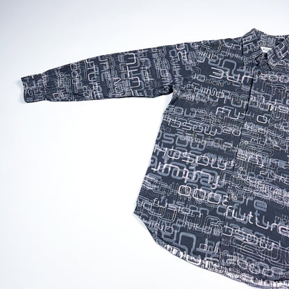 Moschino Jeans 'Future' Print Long Sleeve Shirt - Size: Small / Medium